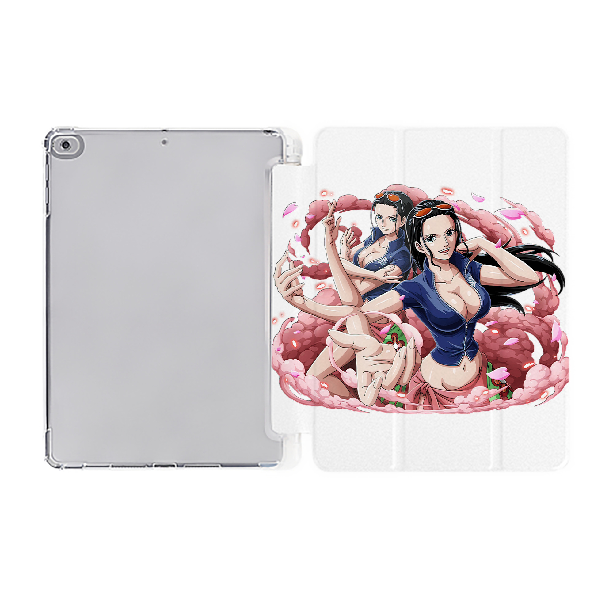 （画像用） ワンピース ニコ・ロビン ONE PIECE Nico Robin IPad ケース ペン収納付き 三つ折りスタンド PUレザー×シリコン 対応機種9.5/10.5/10.9インチ